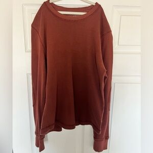 Lucky Brand Women's Brick Red Workwear Sweatshirt Cotton Size XLarge